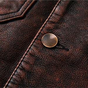 Veste en cuir de vache véritable décontractée pour homme Meilleure qualité de duvet et de tissu pour le printemps, l'automne et l'hiver Veste pour homme - Product Image 6