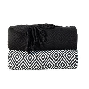 Vente en gros de couverture jacquard de Bohème écologique 100% coton, literie géométrique tissée personnalisable, décoration d'intérieur - Product Image 2