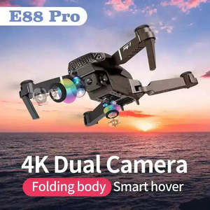Drone E88 Pro pour débutants, 4K HD WIFI, double caméra, mini quadricoptère, télécommande électrique, drone RC pliable avec moteur sans balais - Product Image 6