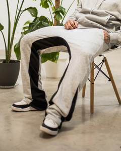Conjunto de pantalones de chándal acampanados de gran tamaño con logotipo personalizado para hombre, ropa de calle de invierno, servicio de fabricantes, chándal/chándal de talla grande - Product Image 5