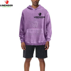 เสื้อฮู้ดผ้าฝ้าย100% แอซิดสำหรับผู้ชายเสื้อผ้าพื้นฐานสำหรับฤดูหนาว - Product Image 2