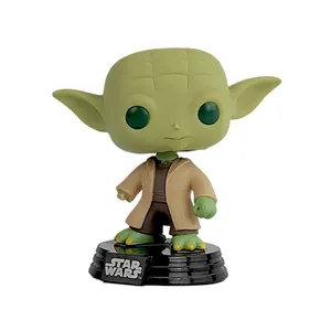 Kustom desain vinil mainan angka Master Jedi Yoda dengan Lightsaber patung pvc mainan figurines Model produsen mainan boneka
