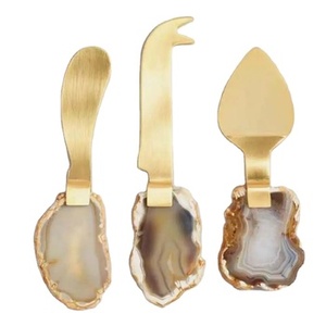 "Meilleures ventes Ensemble de couteaux à fromage polis miroir Argenterie de qualité de luxe Design élégant pour la vaisselle et la cuisine - Product Image 1