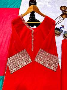 NUEVO SALWAR KAMEEZ MODERNO DEGNER PARA FIESTAS CON DUPPATA ELEGANTE Y TRABAJO DE BORDADO - Product Image 4