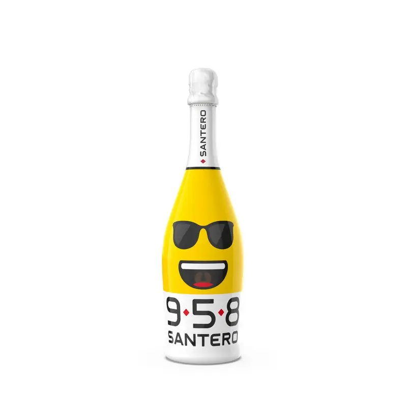 958 Santero-Emoji, Extra Droog, Mousserende Wijn, 750 Ml, 25.36 Oz, Alcoholgehalte 11,5%, Met Fijne En Aanhoudende Perlage