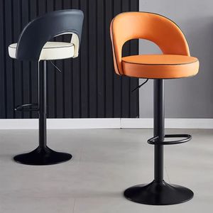 Silla <span class=keywords><strong>de</strong></span> Bar giratoria <span class=keywords><strong>de</strong></span> diseño moderno, Taburetes <span class=keywords><strong>de</strong></span> Bar <span class=keywords><strong>de</strong></span> cuero genuino y sillas altas <span class=keywords><strong>para</strong></span> cocina, <span class=keywords><strong>para</strong></span> uso en el hogar, Bar y Hotel - Product Image 4