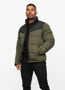Nueva Chaqueta de Hombre con Cuello Alto, 100% Poliéster, Acolchada, con Cierre de Cremallera, Impermeable, Resistente al Viento y Cálida - Product Image 2