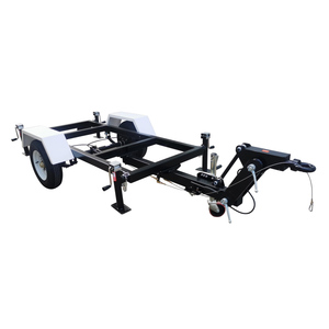 Remorque à essieux multifonctionnelle à 2 roues tout-terrain réglable en hauteur avec capacité de charge de cadre 2000kg - Product Image 2