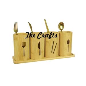 Porte-couverts en bois à quatre compartiments Support en forme d'hexagone de la meilleure qualité pour l'utilisation d'hôtel et de restaurant - Product Image 3