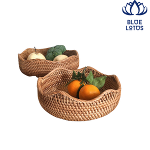 Plateau rond tissé de qualité supérieure, fabriqué à partir de matériaux de haute qualité pour une présentation élégante et un service facile - Product Image 1