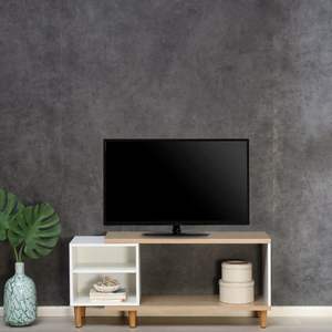 Console TV moderne Yemon finition naturelle pour téléviseurs jusqu'à 32 "pour salon - Product Image 1