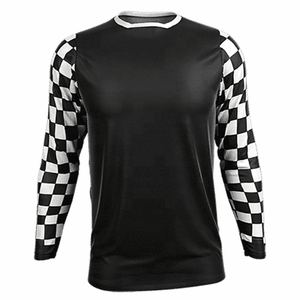 Maillot de course de moto grande taille imprimé sur mesure en polyester vêtements de motocross respirant coupe-vent à manches longues - Product Image 2