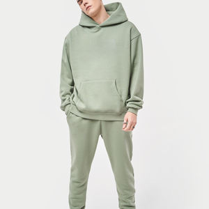 เสื้อฮู้ดดี้โอเวอร์ไซส์ผู้ชาย ผ้าฝ้าย 100% คุณภาพพรีเมียม เนื้อผ้าเทอร์รี่หนานุ่ม พิมพ์ลายได้ตามสั่ง ดีไซน์ไหล่ตก สำหรับสตรีทแวร์ฤดูใบไม้ร่วง - Product Image 3