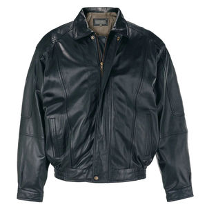 Chaqueta de cuero de PU para hombre con diseño personalizado para motorista, piel de cordero genuina desgastada, material de alta calidad - Product Image 1