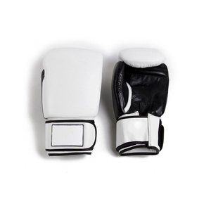 LYNX 6oz cuero blanco dedo completo adultos seguridad guantes de boxeo Karate Muay Thai MMA Sparring punzonado arte marcial hecho a medida - Product Image 1