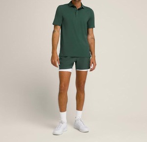 Pantalones cortos de tenis sólidos de poliéster 100% para hombre, ropa deportiva de secado rápido para gimnasio, cintura elástica, para Fitness, correr, informal - Product Image 4