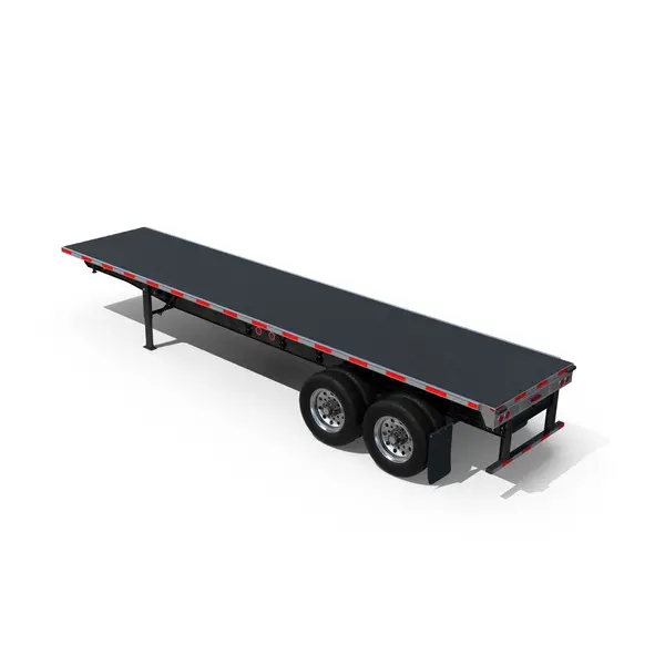 3 Axl 40ft bingkai Flatbed kontainer Semi Trailer untuk truk Pickup baja Chassis dek beban wadah kargo tempat tidur tinggi truk Trailer