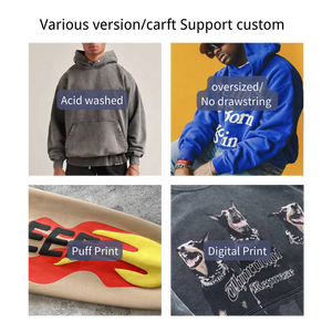 เสื้อฮู้ดสวมหัวผ้าฝ้าย100% สำหรับผู้ชายปรับแต่งได้หนา300-600Gsm ใหญ่ระบายอากาศได้ดี - Product Image 4