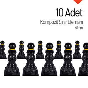 Elementos de Borde de Hormigón Compuesto de 10 Piezas, 47 cm - Product Image 3