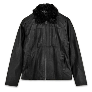 Ventes en gros, logo personnalisé, veste en cuir véritable à fermeture éclair, veste d'hiver en cuir de haute qualité pour hommes - Product Image 5