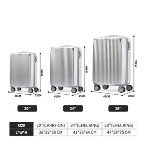 <span class=keywords><strong>Valise</strong></span> vintage argentée à roulettes avec coins métalliques brillants et serrure à combinaison – La meilleure <span class=keywords><strong>valise</strong></span> abordable et économique - Product Image 2