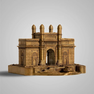Escultura de Metal ecológica hecha a mano de 8 pulgadas Gateway India Mumbai réplica diseño Art Deco para bodas cumpleaños Diwali - Product Image 4