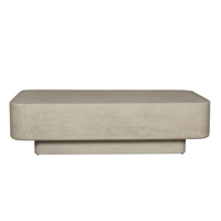 Nouvelle table basse rectangulaire en béton moderne, légère, pour l'extérieur, idéale pour les villas, prix raisonnable, vente chaude