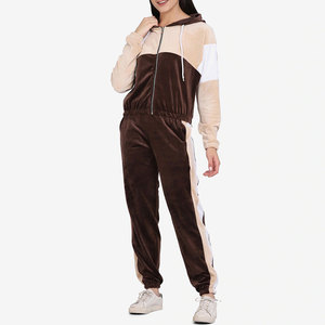 Conjuntos de Jogger con capucha de lana de invierno XXL personalizables para mujer, chándal informal de algodón 100% con logotipo de colores sólidos para mujer - Product Image 4