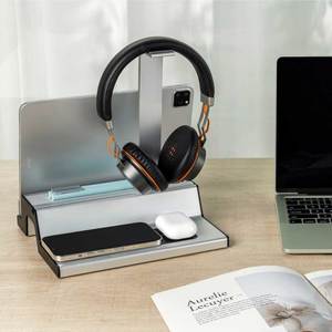 3-in-1 Wireless Charging Station with PC Material and Magnetic Function-DA07-2S Headphone <b>Stand</b> - Product Image 6