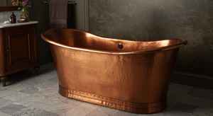 Bañera de cobre antigua hecha a mano Bañera de estilo moderno con anillo Diseño elegante para baño de lujo Perfecto PARA LA VENTA DE EXPORTACIÓN EN LA India - Product Image 4