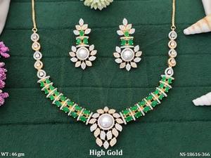 Conjunto de Collar de Diamantes Americanos de Lujo con Acabado en Rodio Blanco, Joyería de Diseño para Bodas, Festivales y Celebraciones - Product Image 4