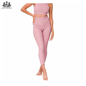 Leggings de Yoga para Mujer, Cintura Media, Corte Automatizado, Sólidos, Ecológicos, Cintura Elástica, para Entrenamiento y Fitness - Product Image 3