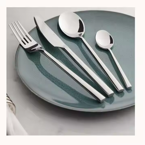 Juego de Cubiertos de Acero Inoxidable Plateado y Dorado, Ecológico, Sostenible, de Lujo, con Acabado Espejo, Logotipo Personalizado, para Bodas y Fiestas, de Alta Calidad - Product Image 1