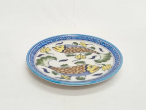 Placa decorativa de cerámica azul Jaipur hecha a mano ecológica artesanal - Product Image 2