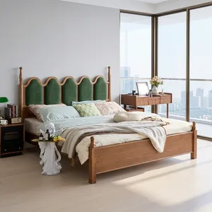 โครงเตียงไม้แอชเนื้อแข็งพรีเมียม สไตล์มินิมอลสำหรับห้องนอน - Product Image 3