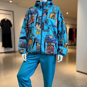 Conjunto de dos piezas de ropa deportiva para entrenamiento de primavera con logotipo personalizado, chaquetas transpirables para gimnasio, chándal cortavientos, conjunto de chándal para hombre - Product Image 3