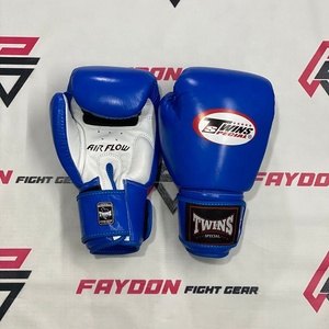 Gants de boxe Muay Thai en cuir de vachette véritable de haute qualité, modèle Twins dernière génération, Air Flow, OEM, pour le kickboxing, les arts martiaux et le MMA. - Product Image 4