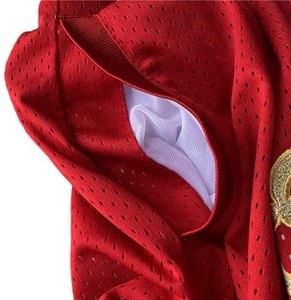 Pantalones cortos de malla de baloncesto para hombre personalizados, algodón transpirable, entrenamiento de gimnasia con patrón de sublimación, bolsillos de estilo informal, diseñe sus propios - Product Image 3