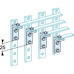 Per SCHNEIDER ELECTRIC LVS04190 4 Staffe Angolari in Rame 250A per Apparecchiature di Distribuzione Elettrica - Product Image 1