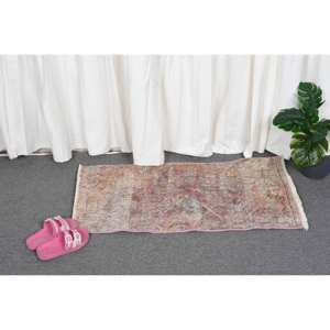 Alfombra turca marrón de 1,5x3 pies Vintage, patrón rectangular de algas marinas de lana de área grande con retazos para el hogar, sala de estar, Adolescentes - Product Image 4