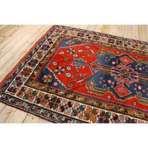 Tapis vintage 5,7x9,2 pieds, tapis turc, tapis en laine rouge à motifs floraux - Product Image 4