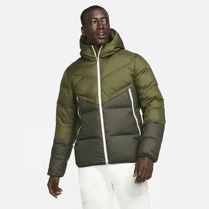 Veste matelassée pour homme, protection contre le froid hivernal, avec tissu en toile, col montant, logo frontal, imperméable et réversible - Product Image 1