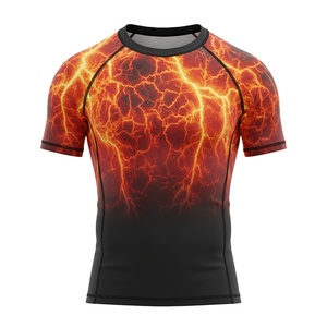 Premium sublimated rash guard <b>shirt</b> for men women kids MMA BJJ jiu jitsu no gi training durable compression wholesale swimwear - Product Image 1