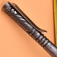 Stylo en acier damas fait main, stylo d'écriture en métal de luxe, stylo de papeterie de bureau haut de gamme pour les professionnels
