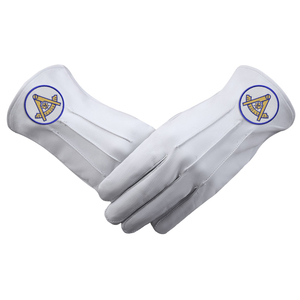 Gants maçonniques de haute qualité, vente chaude, logo brodé, design personnalisé, gants maçonniques - Product Image 5