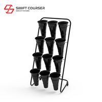 Support de Présentation Floral Portable à 3 Niveaux en Métal pour Extérieur, Revêtement Poudré, Autoportant, Couleur Personnalisable, Moderne et Facile à Monter