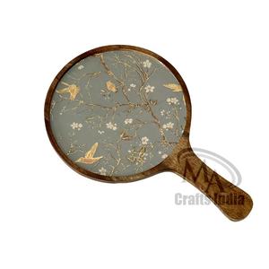 Assiette de service à pizza en bois personnalisée et faite à la main, autocollant en bois de différentes tailles de haute qualité pour plat et assiette à pizza - Product Image 3