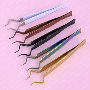 Pince à épiler pour extensions de cils, pointe précise pour application et isolation, outil à pointe fine, très tendance - Product Image 6