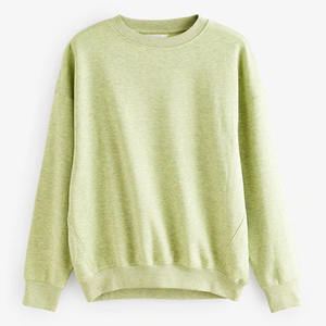 Nuevo logotipo personalizado, jersey con hombros caídos, comodidad de gran tamaño, enzima Vintage, lavado con ácido, cuello redondo, peso pesado, Conjunto de sudadera para mujer - Product Image 4