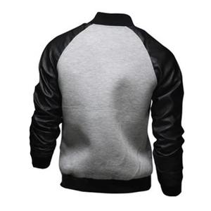 Veste en cuir PU pour hommes vêtements d'extérieur légers de style bombardier avec fermeture à glissière, coupe ajustée et options de vente en gros personnalisées - Product Image 6